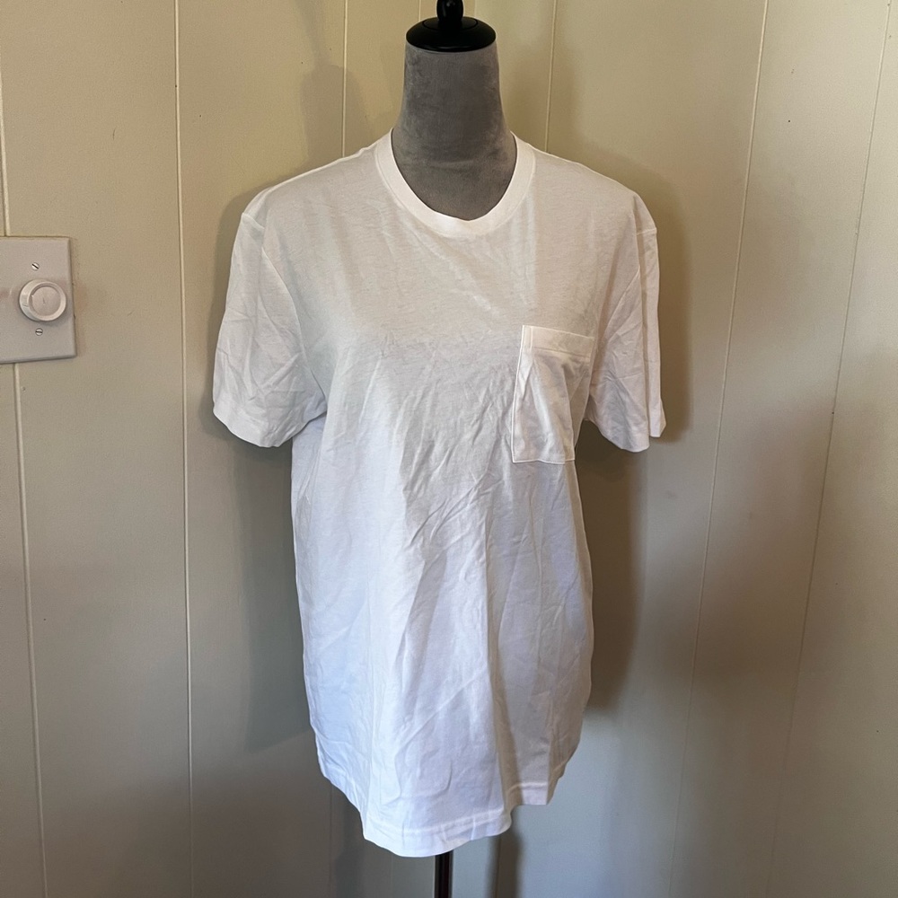 NWT Goodthreads Crewneck Pocket T-Shirt, White, Medium